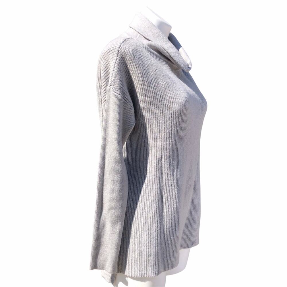 NWT Devotion by Cyrus cowl neck grey rib knit relaxed fit sweater size xxs - Picture 5 of 9